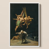 Witches’ Flight - Francisco De Goya Art Print / Canvas Framed Classical Painting Dramatic Scene Figures Dynamic Poses Witches Flight