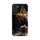 Witches’ Flight - Francisco De Goya Samsung Case, Galaxy S22 Plus / Matte, Black Smartphone Case Classical Painting Figures Person