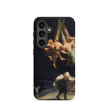 Witches’ Flight - Francisco De Goya Samsung Case, Galaxy S24 / Matte, Black Smartphone Case Classical Painting Figures Person Ground