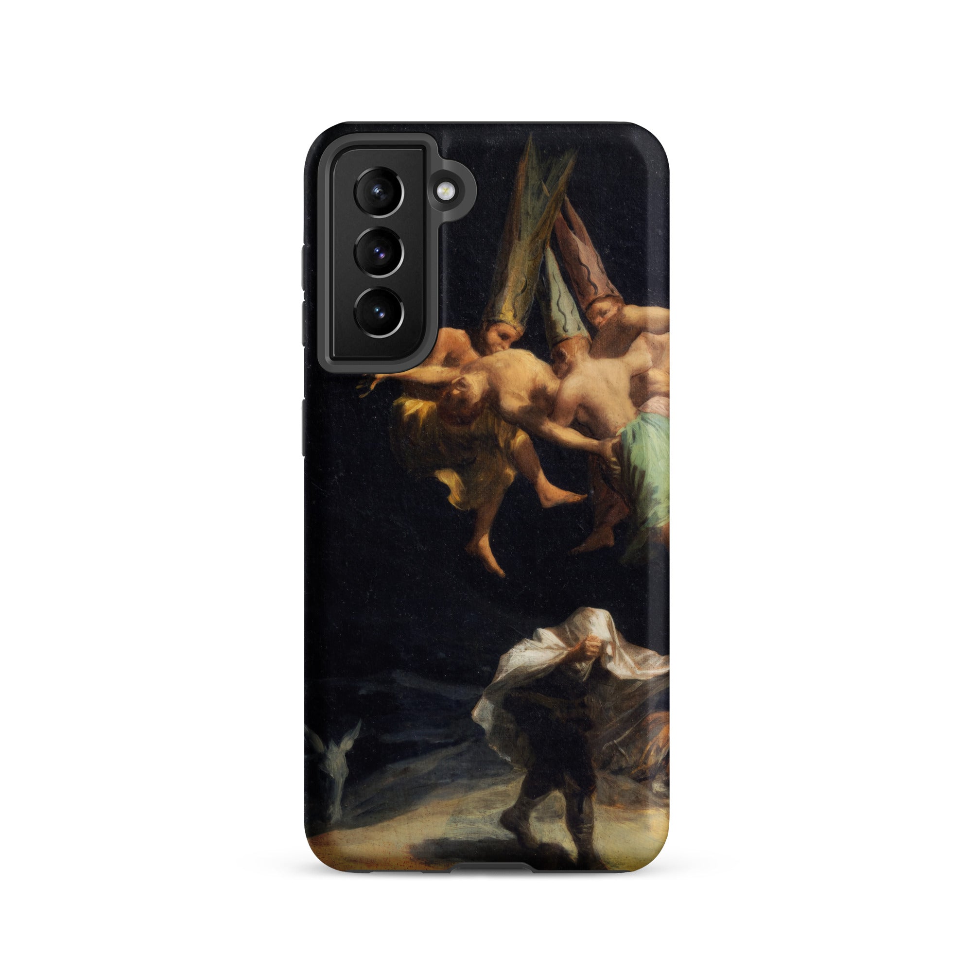 Witches’ Flight Francisco Goya Samsung Case, Galaxy S21 / Matte, Black Smartphone Case Classical Painting Figures Person Ground