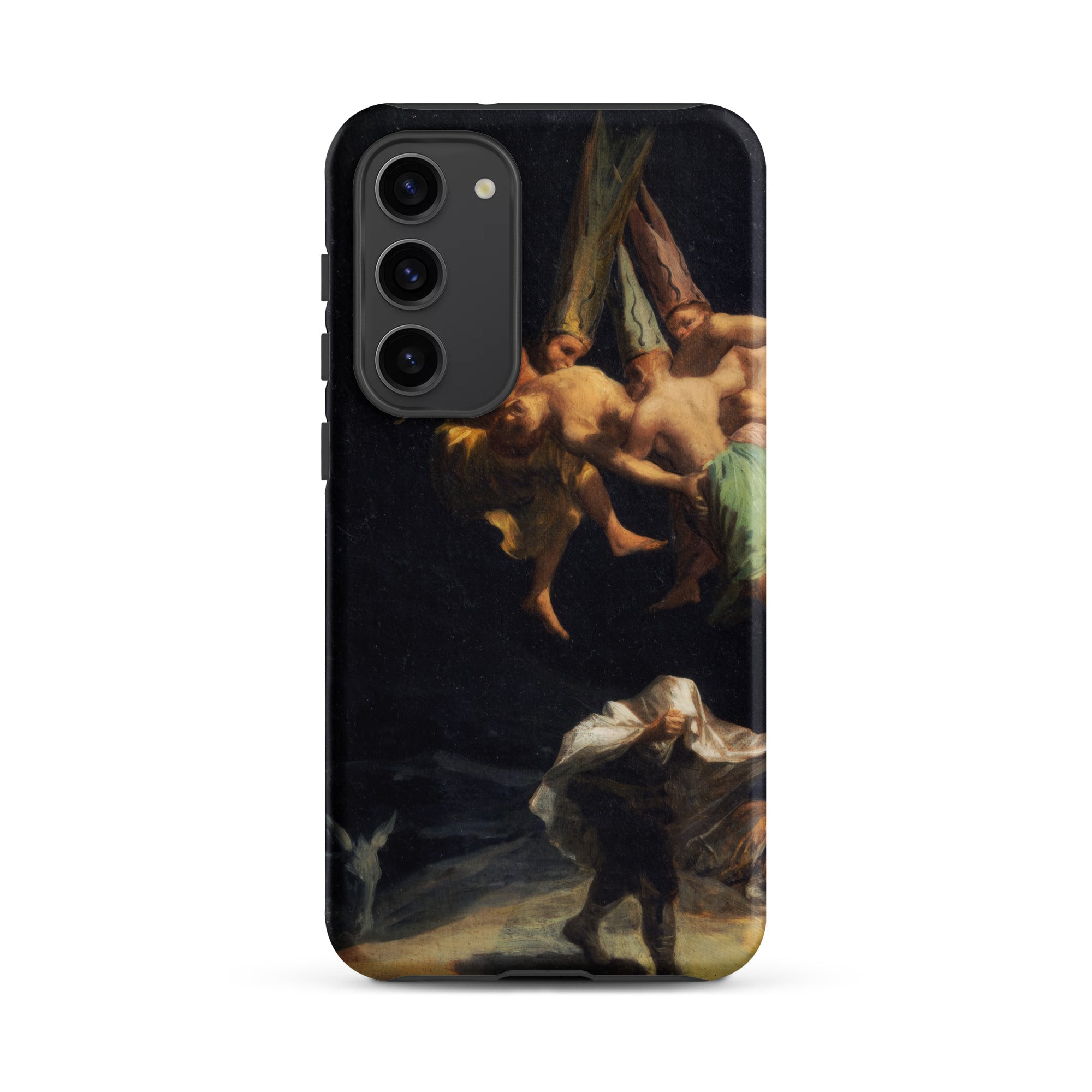 Witches’ Flight Francisco Goya Samsung Case, Galaxy S23 Plus / Matte, Black Phone Case Classical Painting Airborne Figures Person