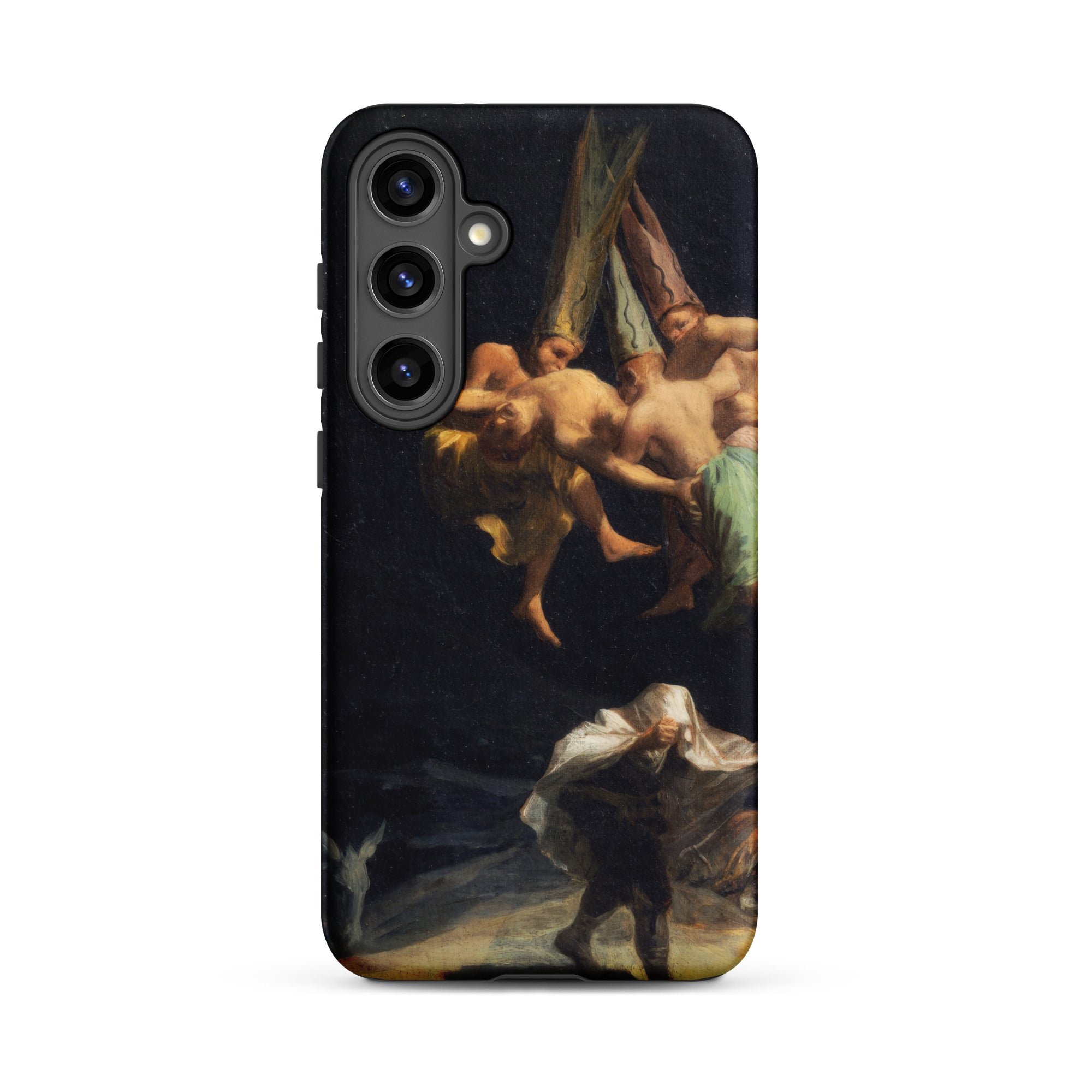 Witches’ Flight Francisco Goya Samsung Case, Galaxy S24 Plus / Matte, Black Smartphone Case Painting People Figure Ground