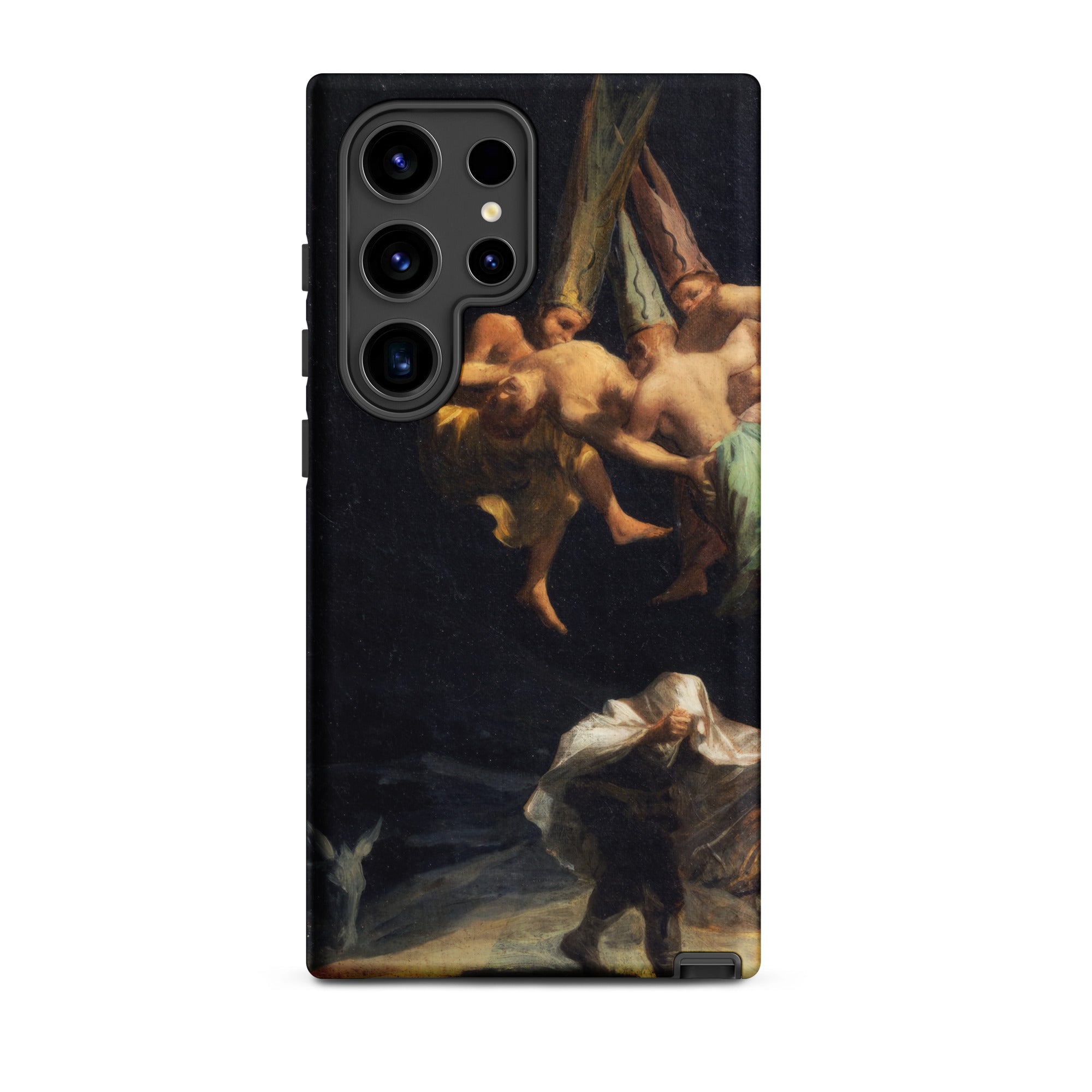 Witches’ Flight Francisco Goya Samsung Case, Galaxy S24 Ultra / Matte, Black Smartphone Case Dark Classical Painting Figures