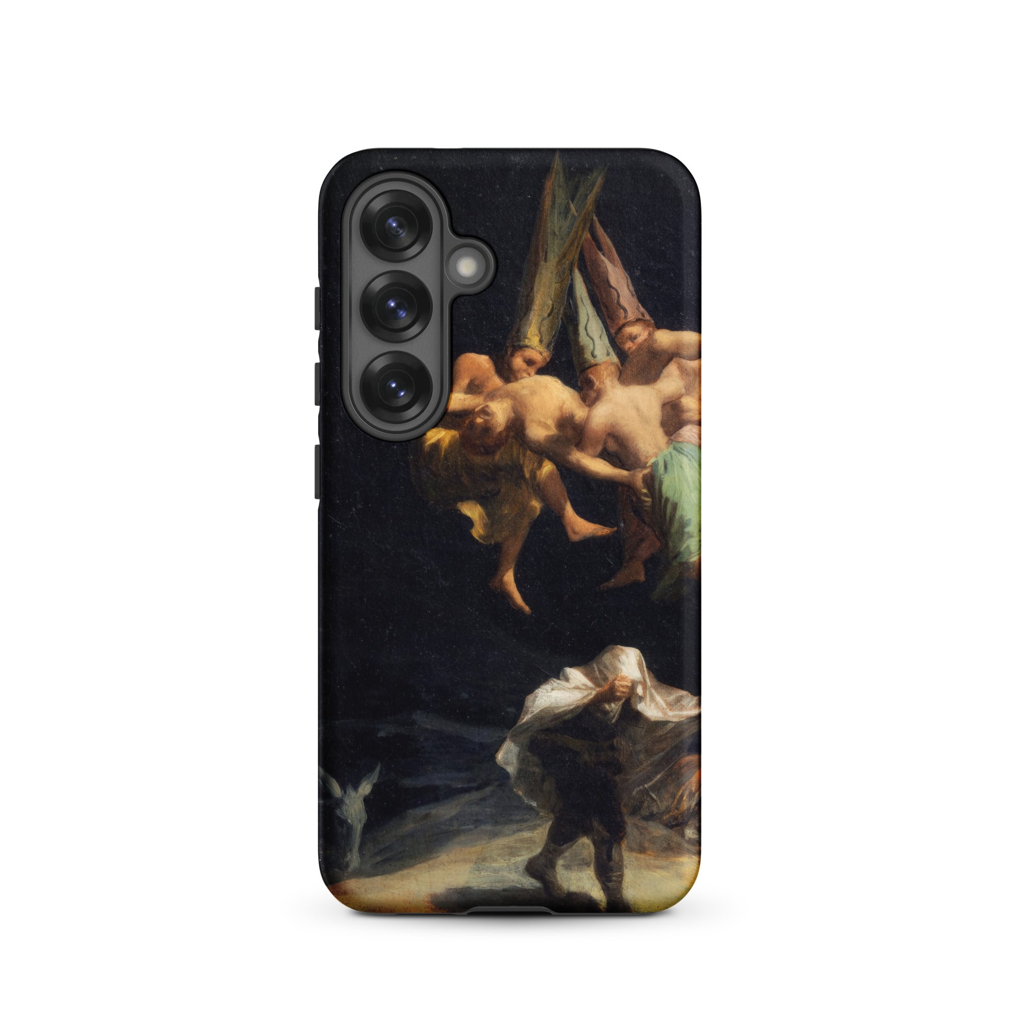 Witches’ Flight Francisco Goya Samsung Case, Galaxy S25 / Matte, Black Smartphone Case Classical Painting Mythological Religious Figures