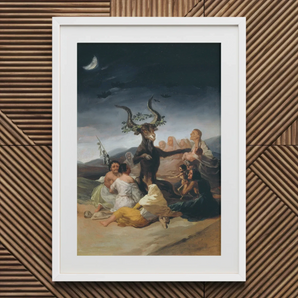 Witches’ Sabbath - Francisco De Goya Art Print, 20x30’’ / 51x76cm / White Frame / 2’’ Matboard, Framed Print Francisco Goya’s Witches