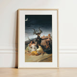 Witches’ Sabbath - Francisco De Goya Art Print / Canvas, 12x18’’ / 31x46cm / Natural Frame / Matboard, Posters Prints & Visual Artwork,