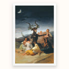Witches’ Sabbath - Francisco De Goya Art Print, Dark Framed Oil Painting Satanic Ritual