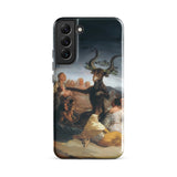 Witches’ Sabbath - Francisco De Goya Samsung Case, Galaxy S22 Plus / Gloss, Black Smartphone Case Painting Goat-headed Figure Surrounded