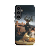 Witches’ Sabbath - Francisco De Goya Samsung Case, Galaxy S24 Plus / Matte, Black Smartphone Case Dark Classical Painting Goat-headed Figure