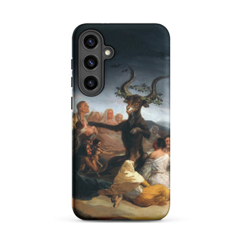 Witches’ Sabbath - Francisco De Goya Samsung Case, Galaxy S24 Plus / Matte, Black Smartphone Case Dark Classical Painting Goat-headed Figure