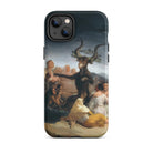Witches Sabbath Francisco Goya Iphone Case, 14 Plus / Matte, Iphone Case Painting Goat Headed Figure Surrounded People