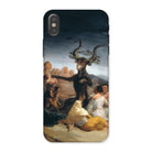 Witches Sabbath Francisco Goya Iphone Case, x / Matte, Phone Case Painting Goat Headed Figure Surrounded People