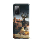 Witches’ Sabbath Francisco Goya Samsung Case, Galaxy S20 Fe / Gloss, Black Smartphone Case Painted Scene Goat Headed Figure Surrounded