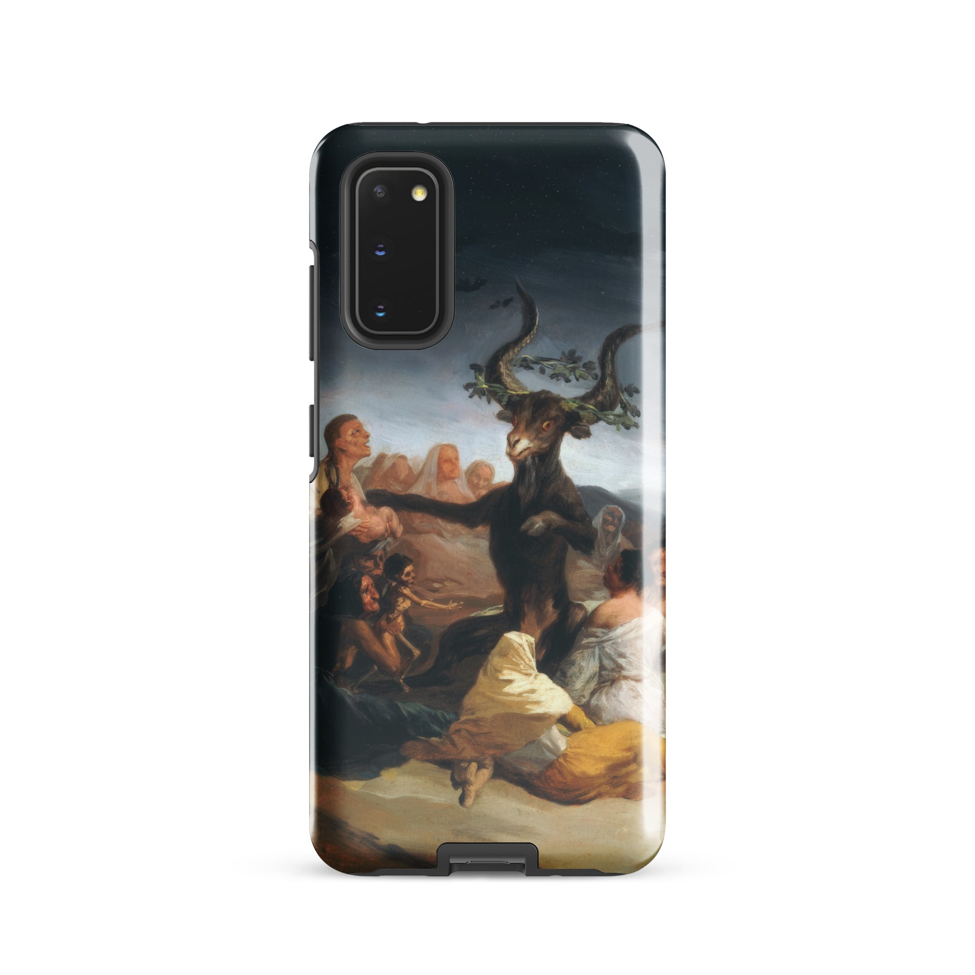 Witches’ Sabbath Francisco Goya Samsung Case, Galaxy S20 / Gloss, Smartphone Dark Case Painting Goat Headed Figure Surrounded People