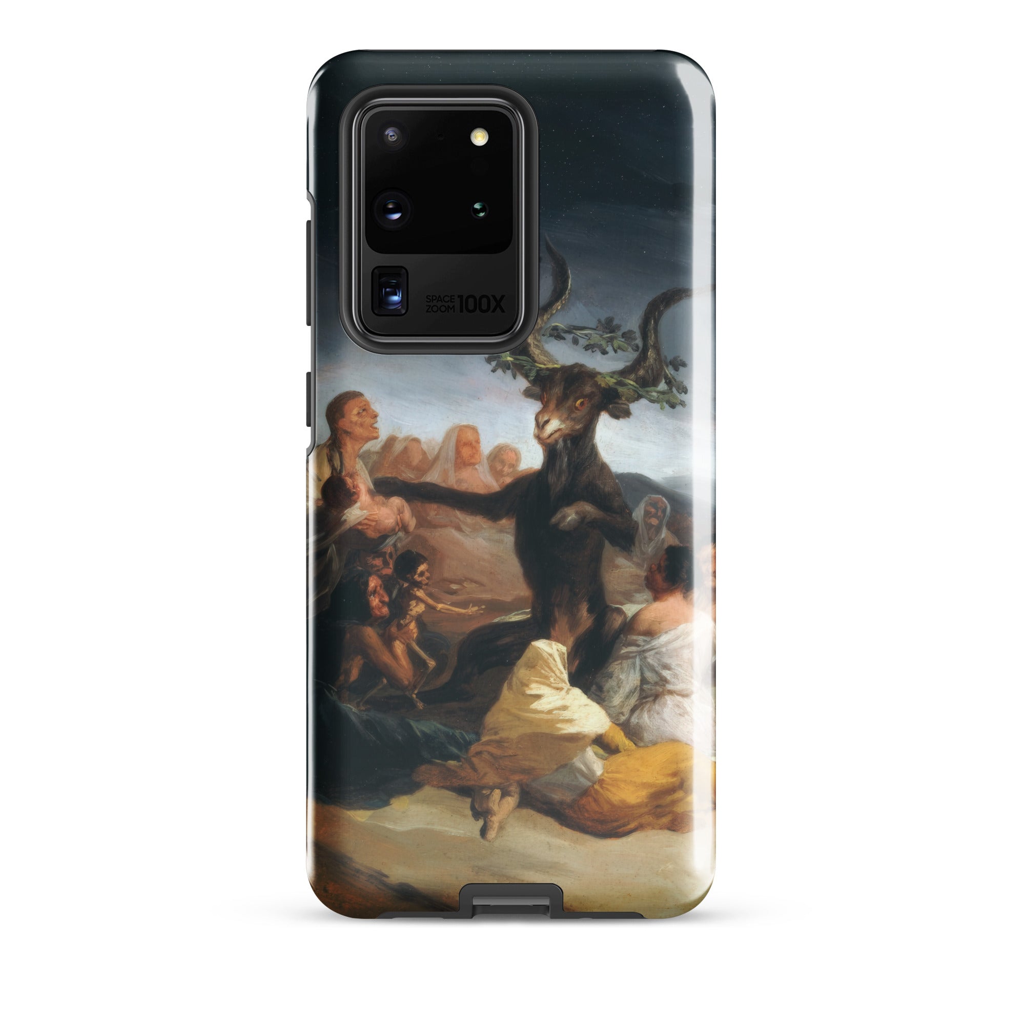 Witches’ Sabbath Francisco Goya Samsung Case, Galaxy S20 Ultra / Gloss, Phone Case Classical Painting Goat Headed Figure Surrounded People