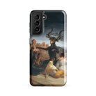 Witches’ Sabbath Francisco Goya Samsung Case, Galaxy S21 Fe / Gloss, Black Smartphone Case Classical Painting Goat Headed Figure Surrounded