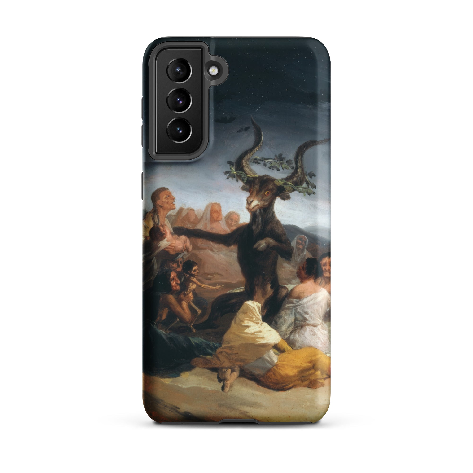 Witches’ Sabbath Francisco Goya Samsung Case, Galaxy S21 Plus / Matte, Phone Case Dark Classical Painting Goat Headed Figure Surrounded