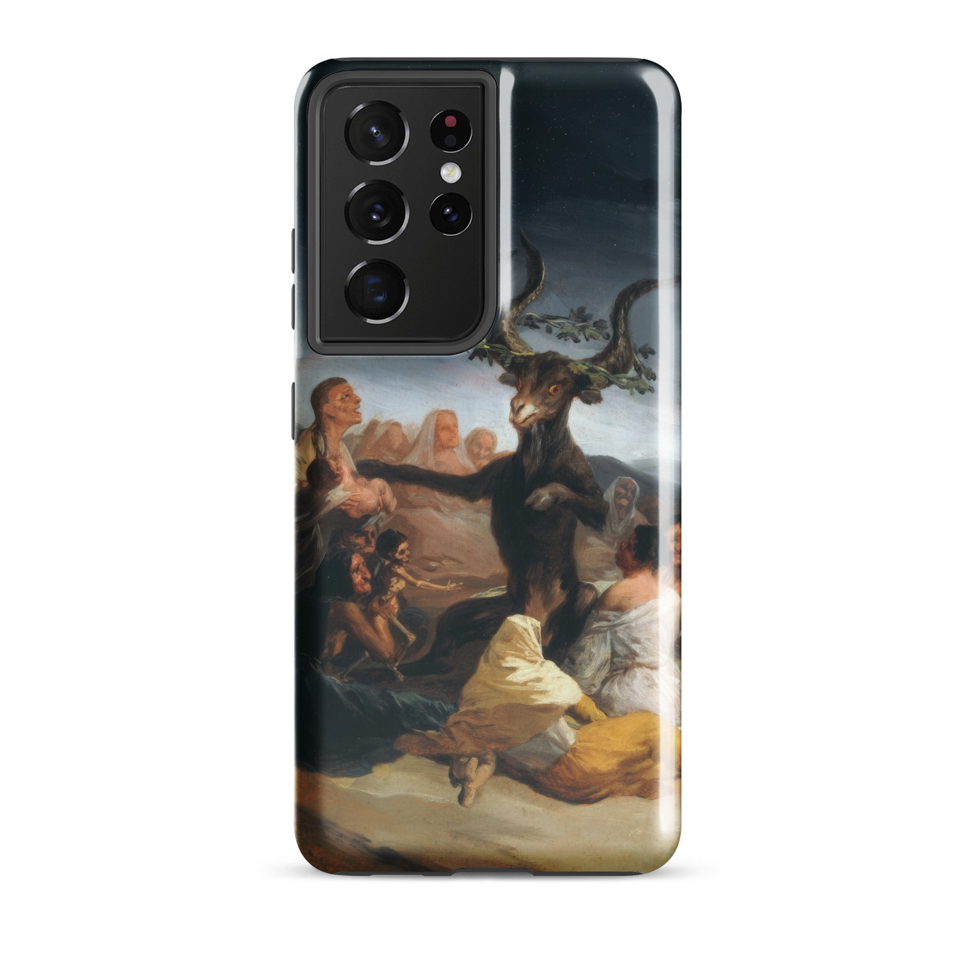 Witches’ Sabbath Francisco Goya Samsung Case, Galaxy S21 Ultra / Gloss, Black Smartphone Case Classical Painting Goat Headed Figure