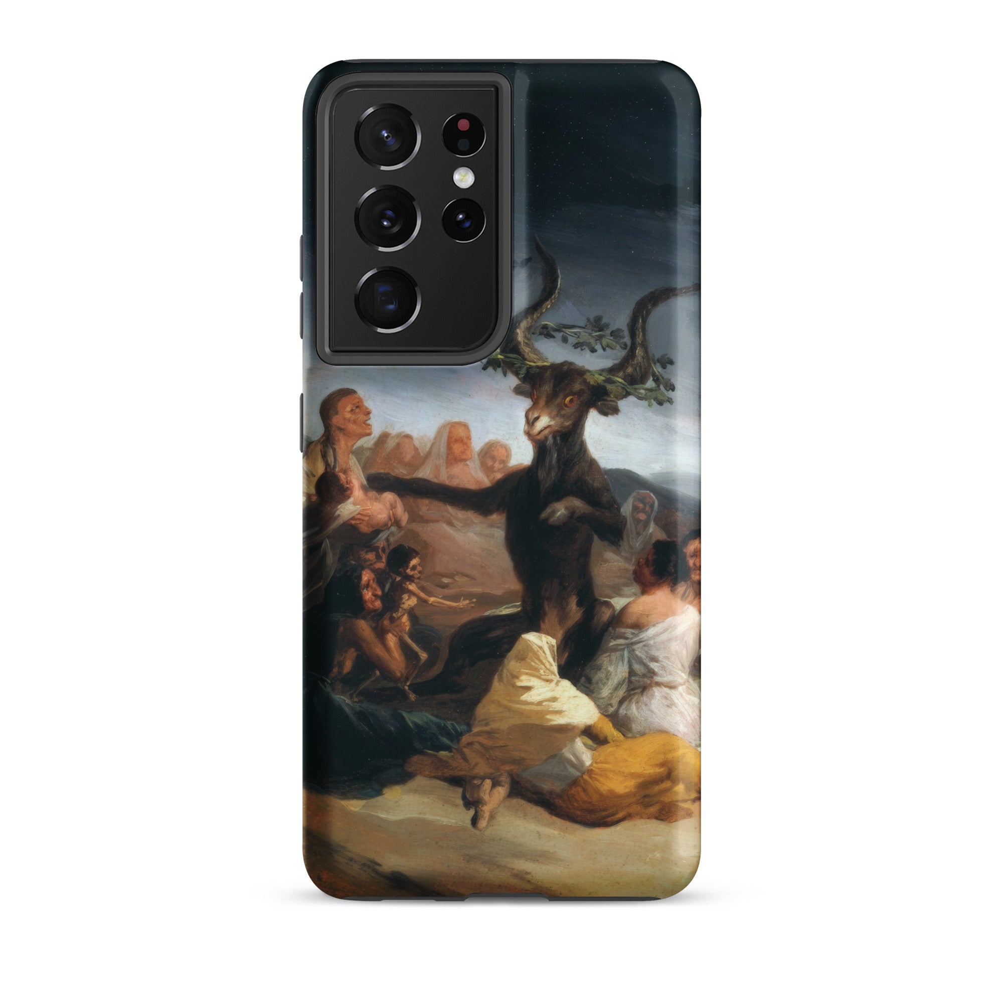 Witches’ Sabbath Francisco Goya Samsung Case, Galaxy S21 Ultra / Matte, Smartphone Case Classical Painting Goat Headed Figure Surrounded