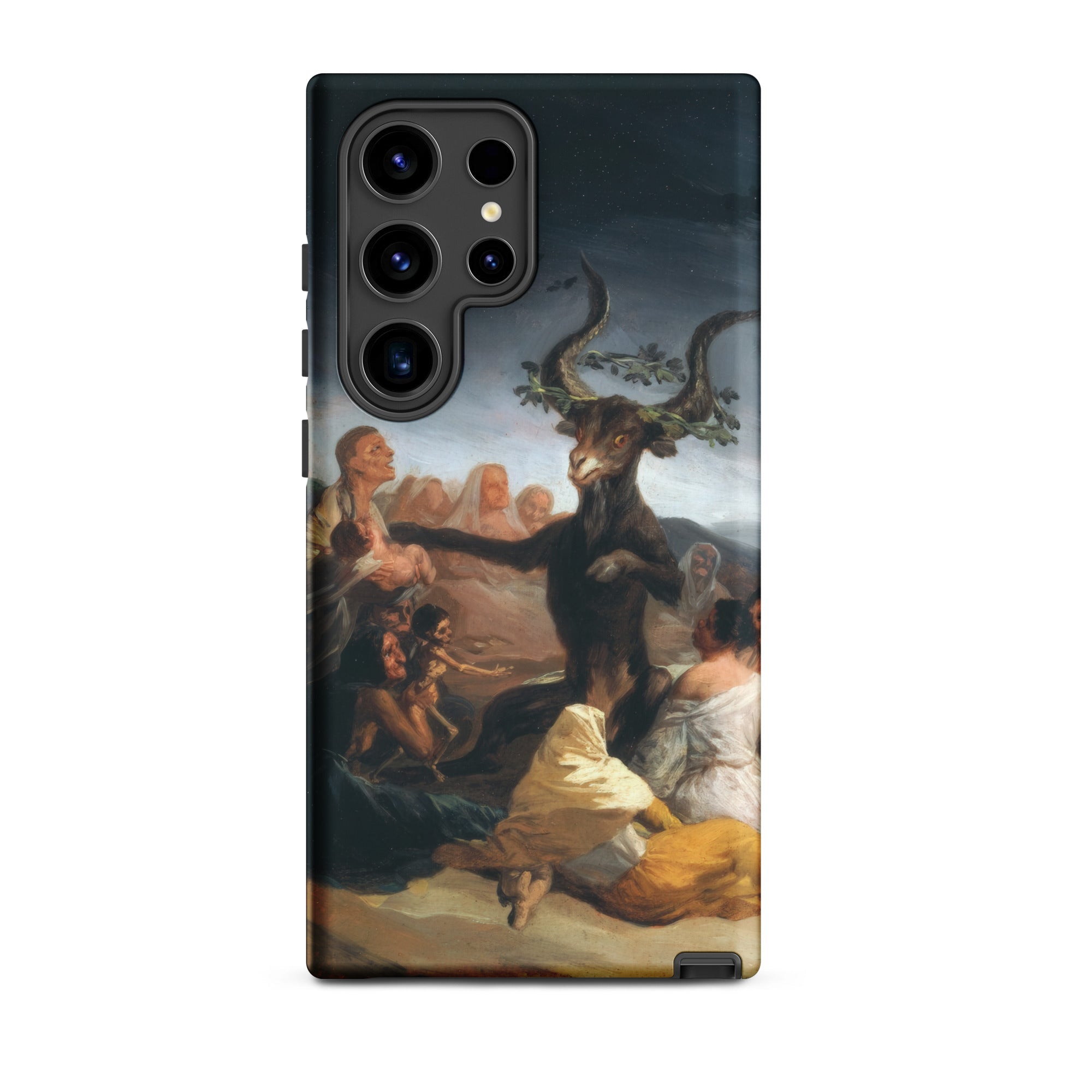 Witches’ Sabbath Francisco Goya Samsung Case, Galaxy S24 Ultra / Matte, Black Smartphone Case Classical Painting Goat Headed Figure