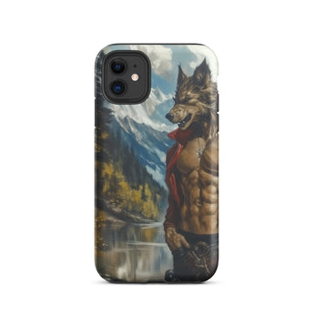 Wolfgang - Gay Wolf Art Iphone Case, 11 / Matte, Phone Case Werewolf Design