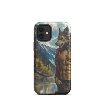 Wolfgang - Gay Wolf Art Iphone Case, 12 Mini / Matte, Phone Case Werewolf Design