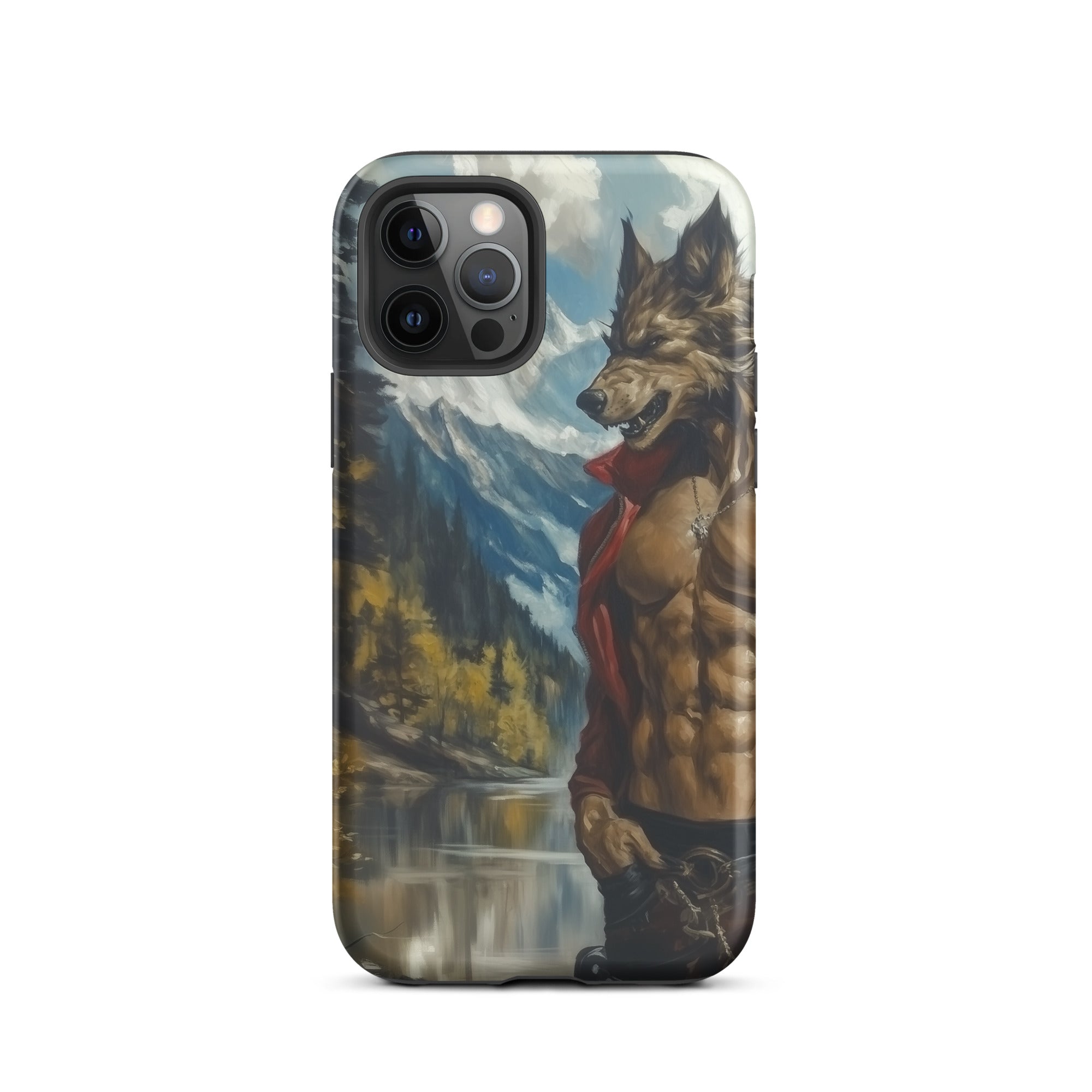 Wolfgang Gay Wolf Art Iphone Case, 12 Pro / Matte, Phone Case Werewolf Design