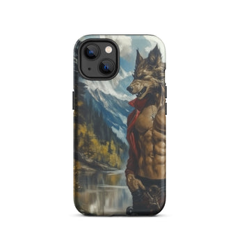 Wolfgang - Gay Wolf Art Iphone Case, 13 / Matte, Phone Case Werewolf Design