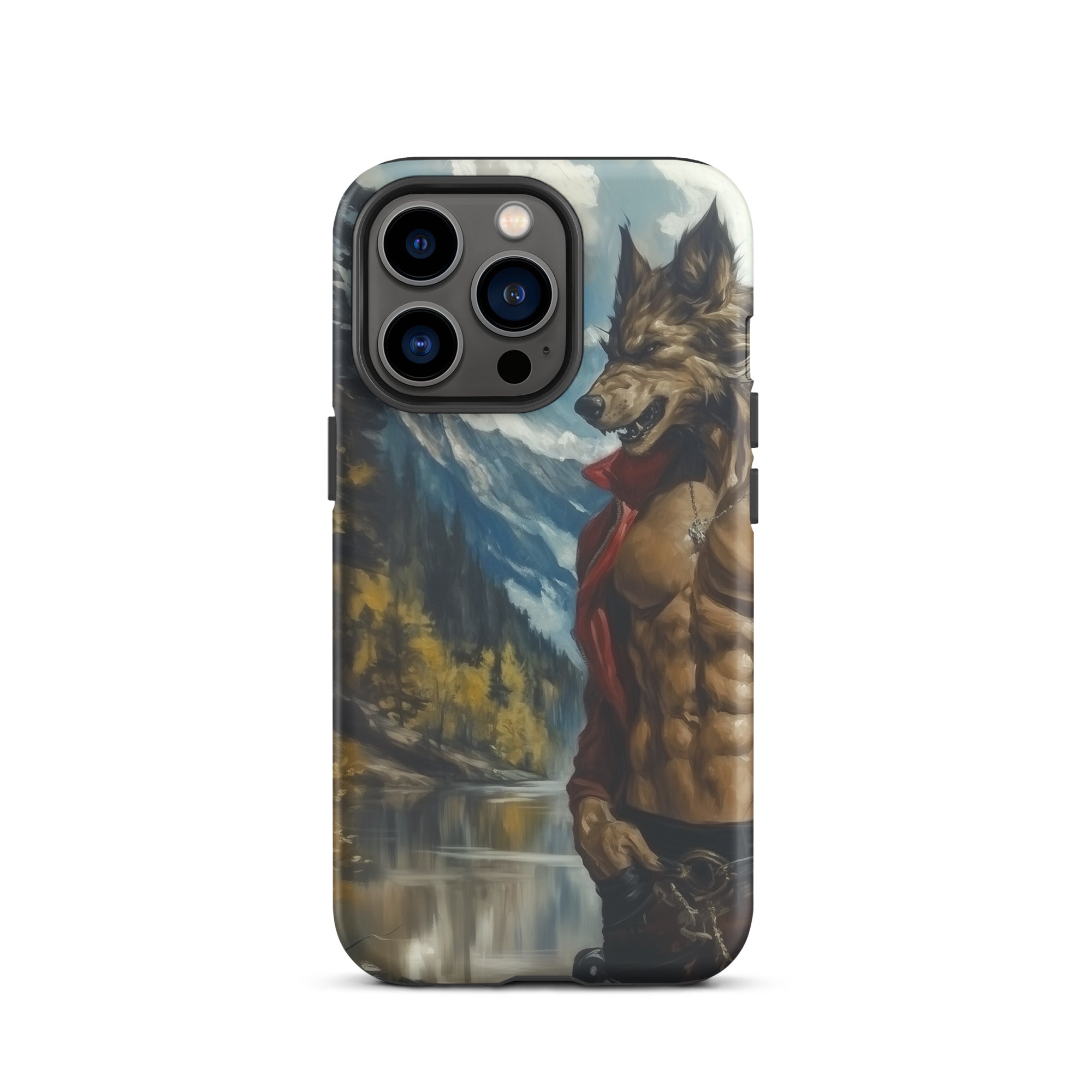 Wolfgang Gay Wolf Art Iphone Case, 13 Pro / Matte, Phone Case Werewolf Design