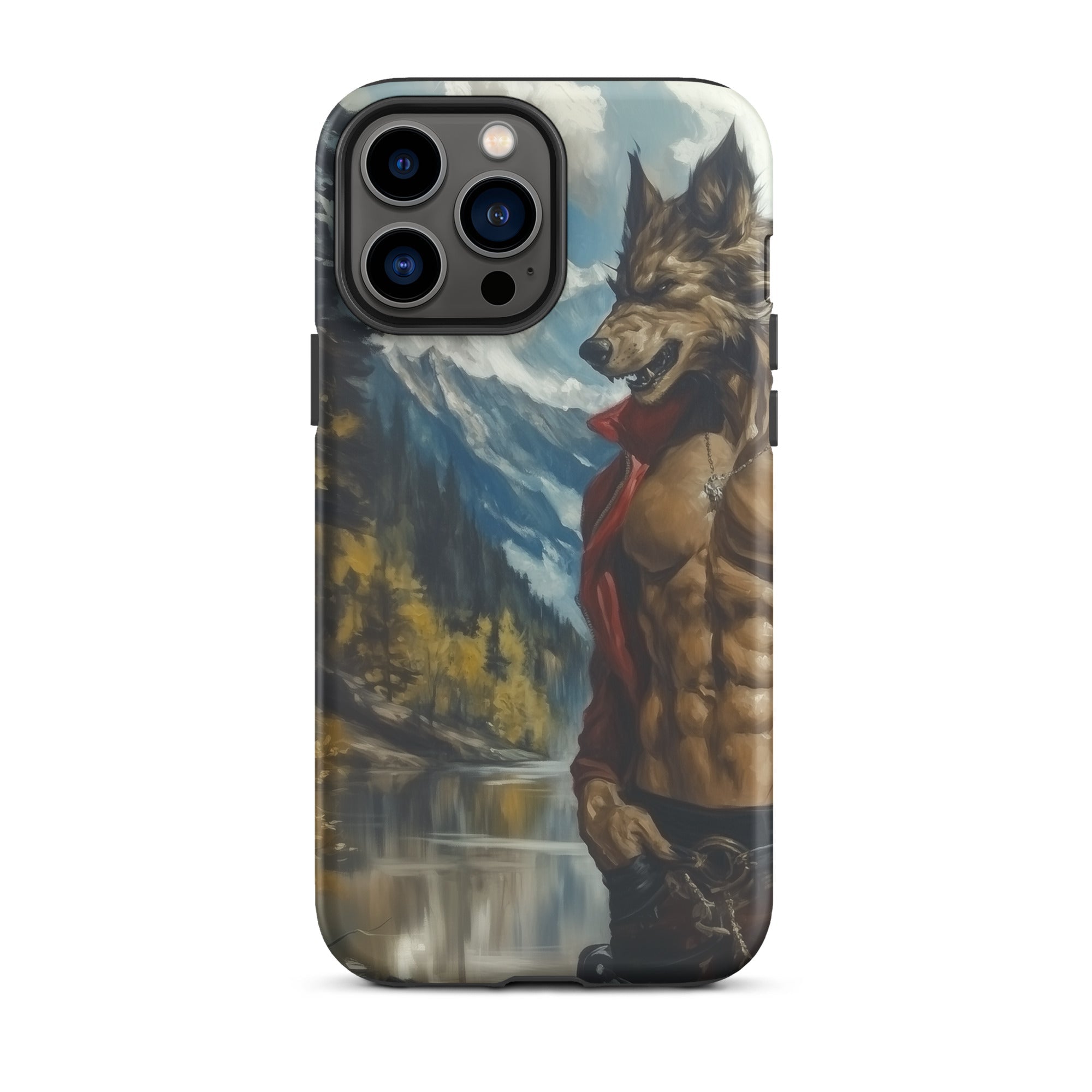 Wolfgang Gay Wolf Art Iphone Case, 13 Pro Max / Matte, Iphone Case Wolf Man Design