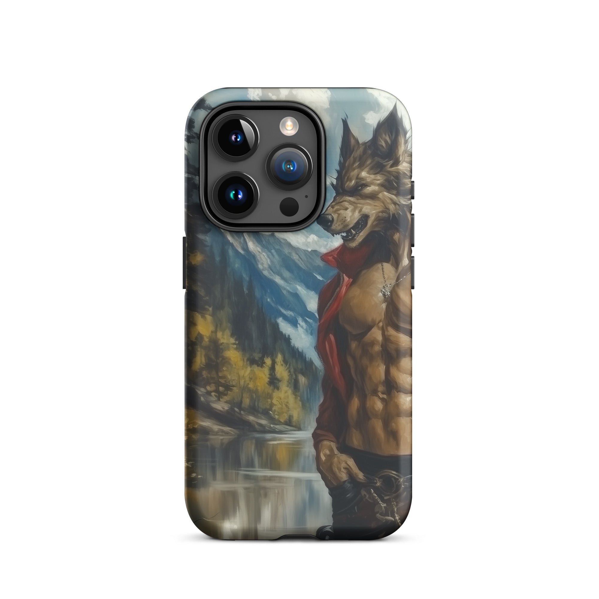 Wolfgang Gay Wolf Art Iphone Case, 15 Pro / Matte, Phone Case Wolf Man Design
