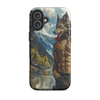 Wolfgang - Gay Wolf Art Iphone Case, 16 Plus / Matte, Phone Case Wolf-man Design