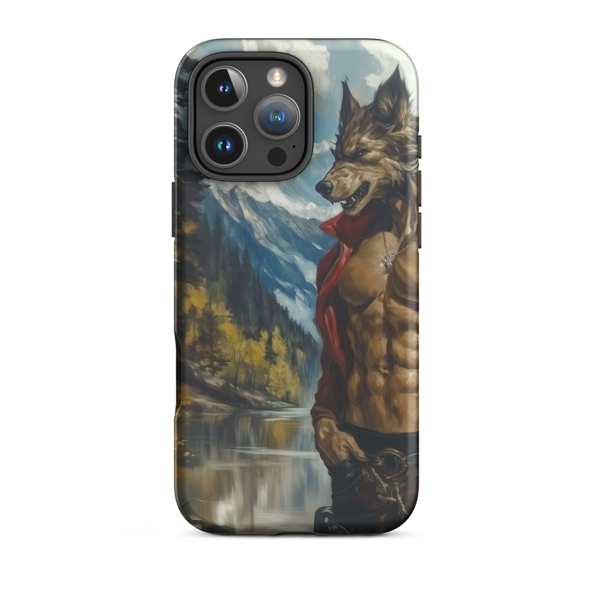 Wolfgang Gay Wolf Art Iphone Case, 16 Pro Max / Matte, Wolf Man Phone Case