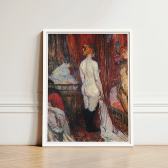 Woman Before a Mirror - Henri De Toulouse-lautrec Art Print / Canvas Framed Reproduction Edgar Degas’s Impressionistic Painting Nude Rue