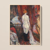 Woman Before a Mirror - Henri De Toulouse-lautrec Art Print / Canvas, 12x16’’ / 31x41cm / Natural Frame, Posters Prints & Visual Artwork,