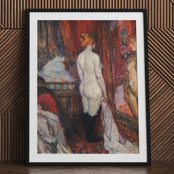 Woman Before a Mirror - Henri De Toulouse-lautrec Art Print / Canvas, 24x32’’ / 61x81cm / Black Frame / Matboard, Posters Prints & Visual