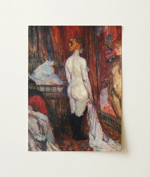 Framed Reproduction édouard Manet’s Painting ?The Embrace” Nude Rue Des Moulins, Maison, Close, Tall Pier Mirror, Toulouse-lautrec Painted, S