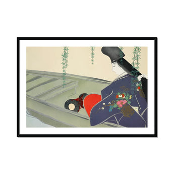 Woman in a Boat - Kamisaka Sekka Art Print, Framed Japanese Art Print