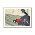 Woman in a Boat Kamisaka Sekka Art Print, Framed Japanese Painting