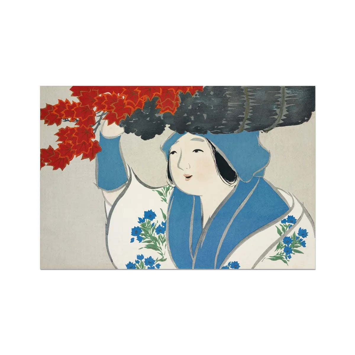 Woman From Momoyogusa By Kamisaka Sekka Fine Art Print - 36’x24’ - Posters Prints & Visual Artwork - Aesthetic Art