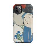 Woman from Momoyogusa - Kamisaka Sekka Iphone Case, 11 Pro Max / Matte, Phone Case Woman’s Portrait