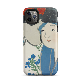 Woman from Momoyogusa - Kamisaka Sekka Iphone Case, 11 Pro Max / Matte, Phone Case Woman’s Portrait