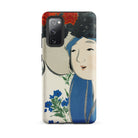 Woman from Momoyogusa Kamisaka Sekka Samsung Case, Galaxy S20 Fe / Matte, White Smartphone Case Colorful Illustration Woman Flowers