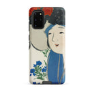 Woman from Momoyogusa Kamisaka Sekka Samsung Case, Galaxy S20 Plus / Matte, Smartphone Case Illustration Woman Black Hair Blue Garment