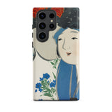 Woman from Momoyogusa - Kamisaka Sekka Samsung Case, Galaxy S23 Ultra / Matte, Smartphone Case Japanese-style Illustration Woman Flowers