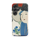 Woman from Momoyogusa Kamisaka Sekka Samsung Case, Galaxy S25 Plus / Matte, Phone Case Stylized Portrait Person Dark Hair Red