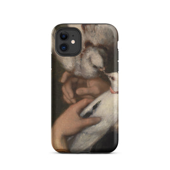 Woman with Pigeons - Gustave Courbet Iphone Case, 11 / Matte, Phone Case Painting Hands Dove