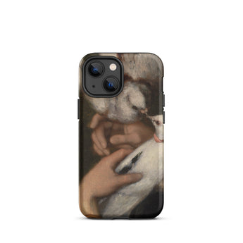 Woman with Pigeons - Gustave Courbet Iphone Case, 13 Mini / Matte, Artistic Phone Case
