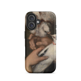 Woman with Pigeons - Gustave Courbet Iphone Case, 16 / Matte, Artistic Phone Case