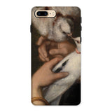 Woman with Pigeons - Gustave Courbet Iphone Case, 8 Plus / Matte, Phone Case Painting Hands Doves